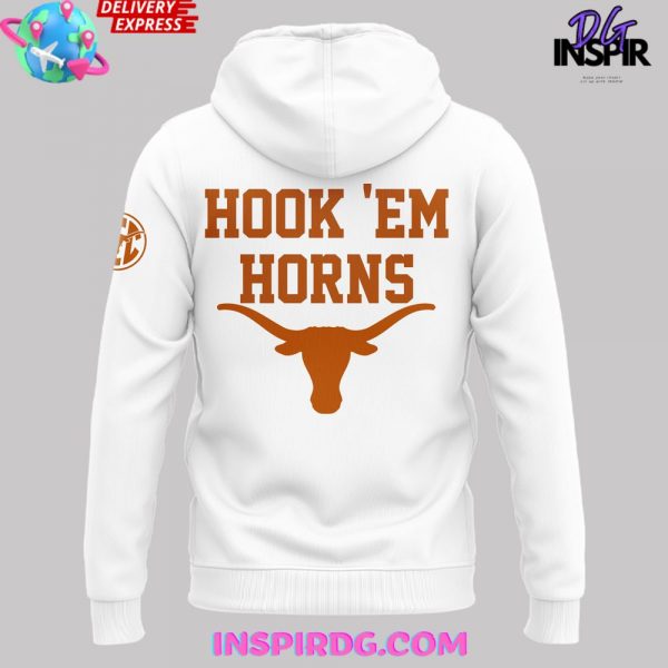 Texas Longhorns Hook ‘Em Horns Nike SEC White Hoodie
