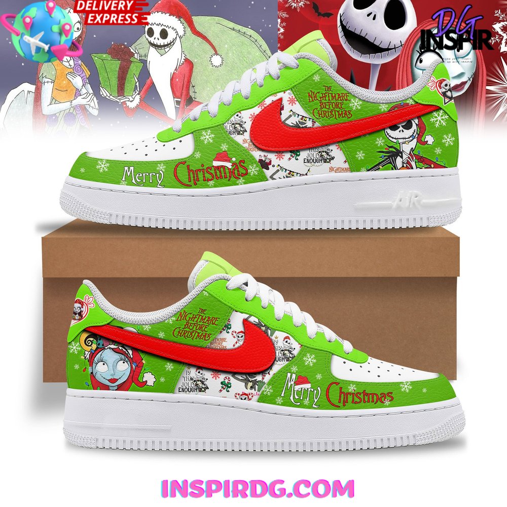 Nightmare Before Christmas Merry Christmas Nike Air Force 1