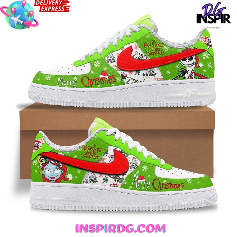 Nightmare Before Christmas Merry Christmas Nike Air Force 1