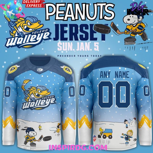 Toledo Walleye x Peanuts Limited Edition Custom Hockey Jersey
