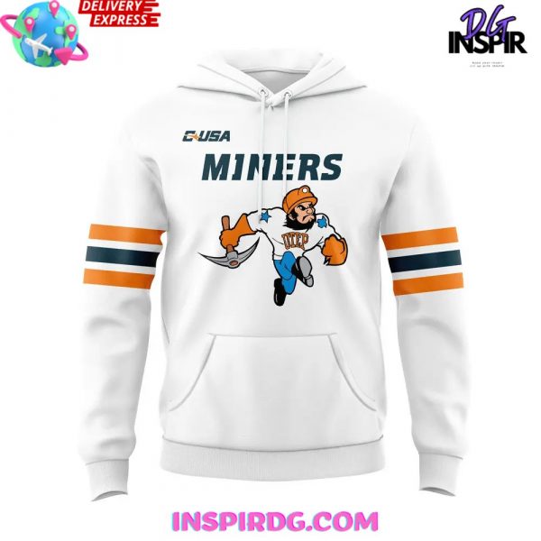 UTEP Miners Football Uniform White Hoodie