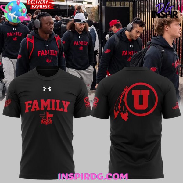 Utah Utes Football Family Forever Special Black T-Shirt