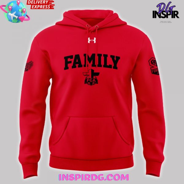 Utah Utes Football Family Forever Special Red Hoodie
