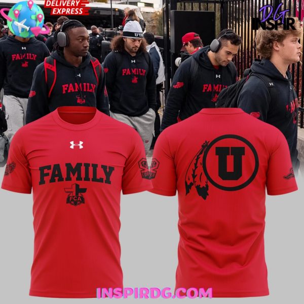 Utah Utes Football Family Forever Special Red T-Shirt
