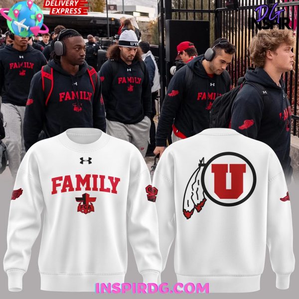 Utah Utes Football Family Forever Special White Sweatshirt
