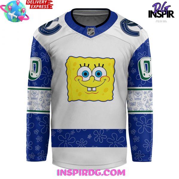 Vancouver Canucks Spongebob 25th Anniversary Special Hockey Jersey