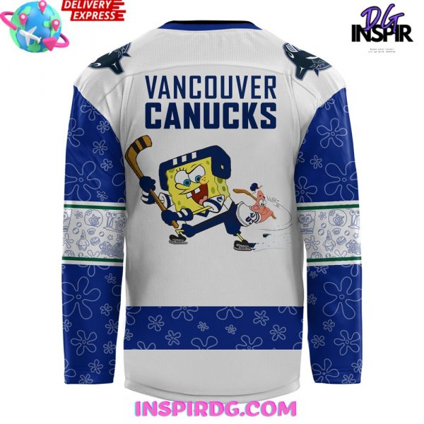 Vancouver Canucks Spongebob 25th Anniversary Special Hockey Jersey