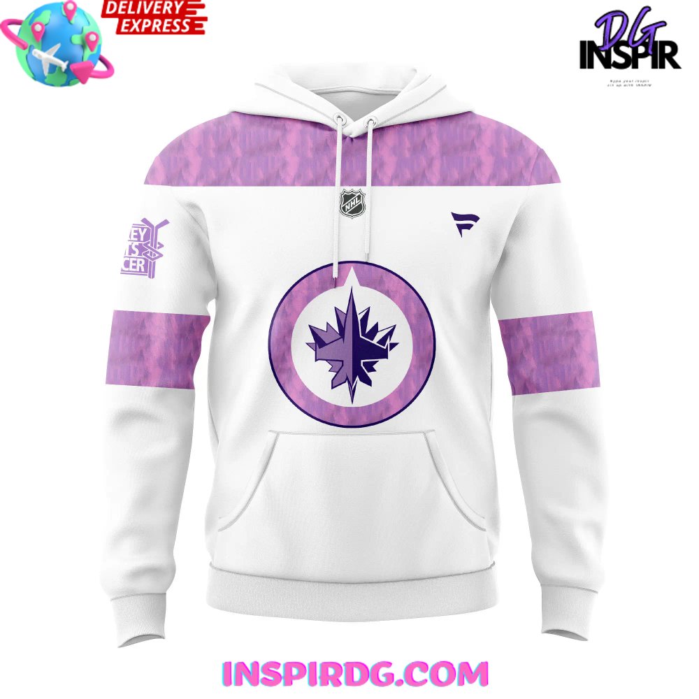 Winnipeg Jets Hockey Fights Cancer Special Hoodie Winnipeg Jets Hockey Fights Cancer Special Hoodie
