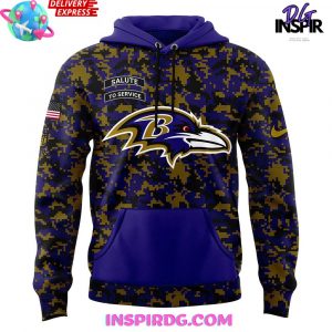 Baltimore Ravens Salute to Service 2024 Camo Hoodie