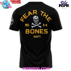 Navy Midshipmen Rivalry Fear The Bones Special Black TShirt