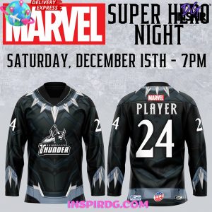 Adirondack Thunder Marvel Super Hero Night 2024 Hockey Jersey InspirDG