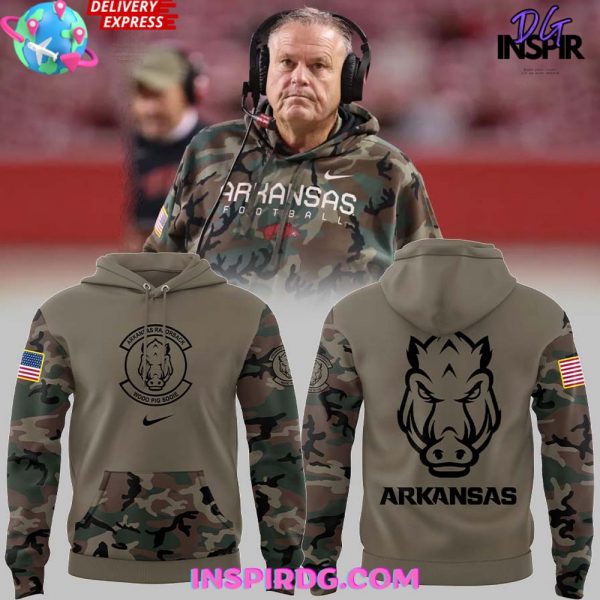 Arkansas Razorback Wood Pig Sooie Special Camo Hoodie