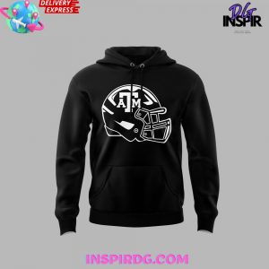 Texas A&M Football Helmet Black Hoodie