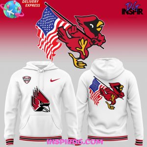 Ball State Football American Patriotic Special White Hoodie