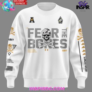 Navy Midshipmen Fear The Bones Special White Sweatshirt
