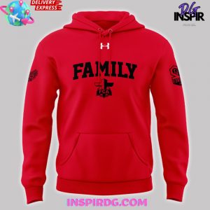 Utah Utes Football Family Forever Special Red Hoodie