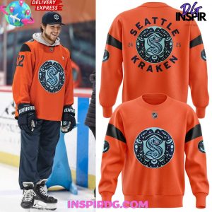 Seattle Kraken Indigenous Peoples Night 202425 Orange Sweatshirt