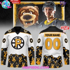 Providence Bruins Teddy Bear White Hockey Jersey