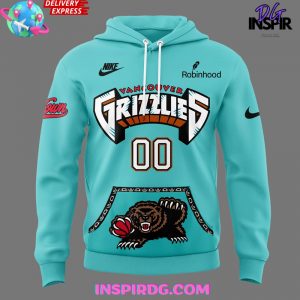 Vancouver Grizzlies Hardwood Classics 2025 Custom Blue Hoodie