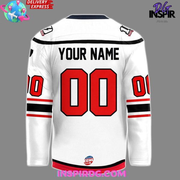 Adirondack Thunder Chill Guy 2025 White Hockey Jersey