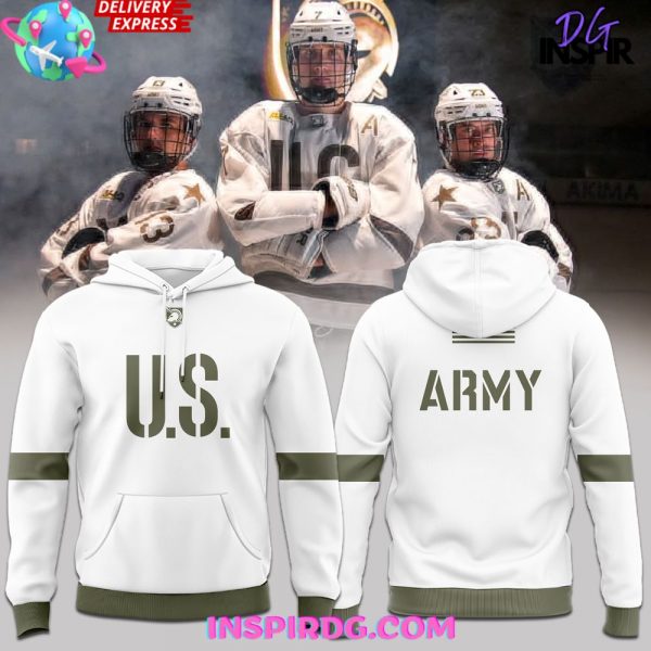 Army Black Knights White Olive Green Hoodie