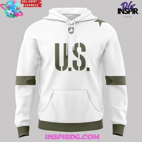 Army Black Knights White Olive Green Hoodie