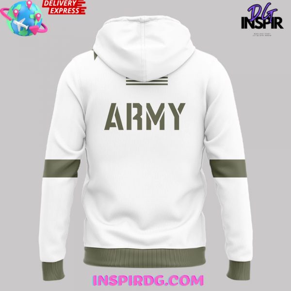 Army Black Knights White Olive Green Hoodie