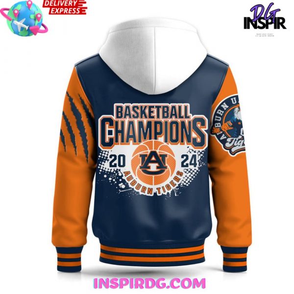 Auburn Tigers 2024 Basketball Champions Hooded Varsity Jacket
