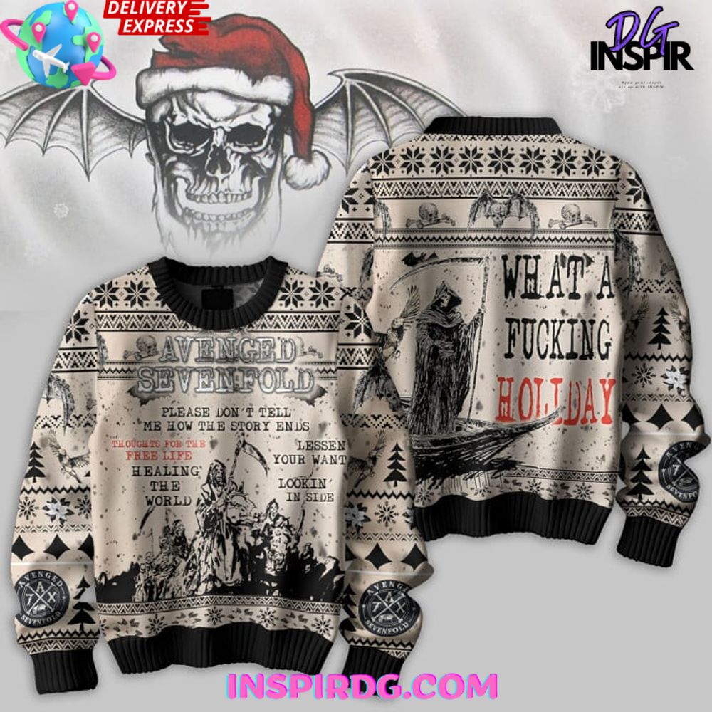 Avenged Sevenfold Christmas Holiday Ugly Sweater InspirDG