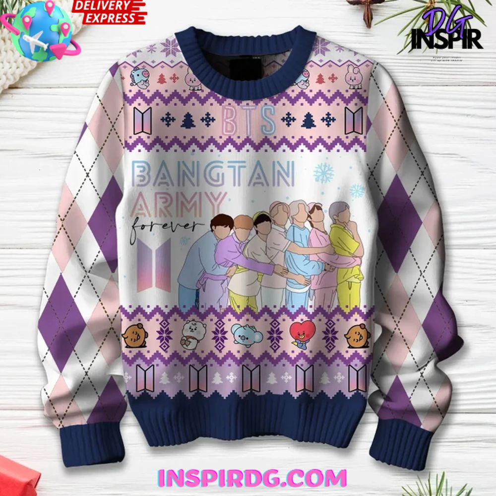 BTS Bangtan Army Forever Holiday Sweater BTS Bangtan Army Forever Holiday Sweater