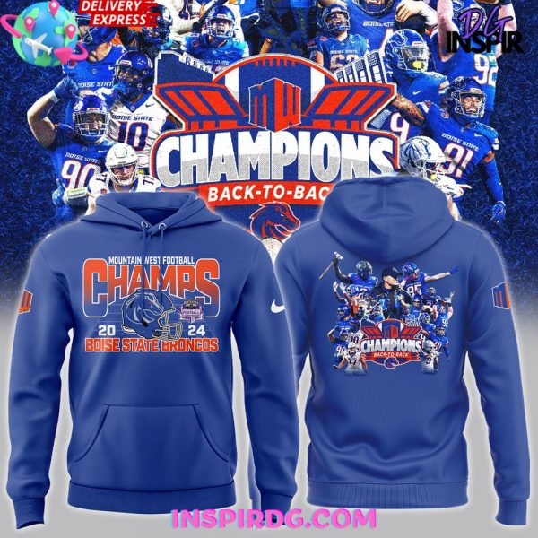 Boise State Broncos Mountain West Football Champions 2024 Hoodie