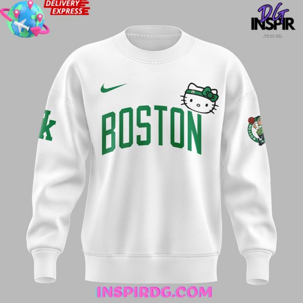 Boston Celtics x Hello Kitty Limited Edition White Sweatshirt