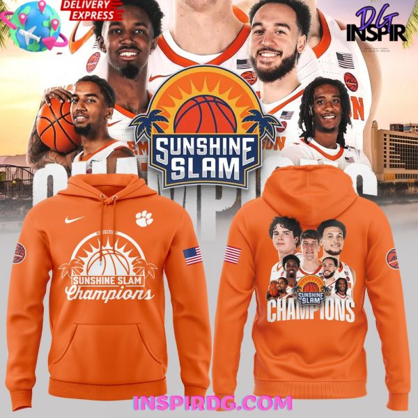 Clemson Tigers Sunshine Slam Champions 2024 Orange Hoodie