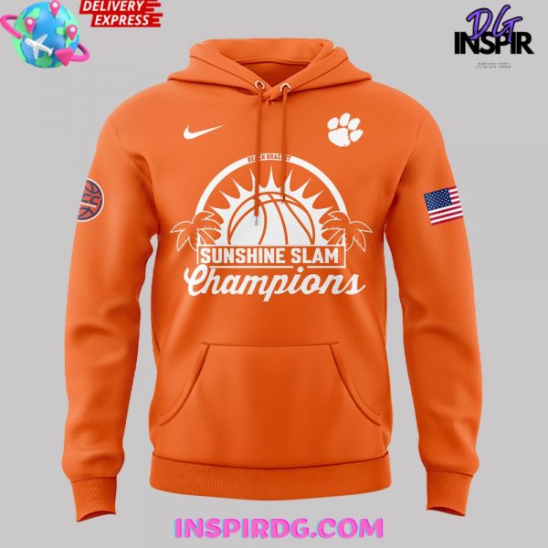 Clemson Tigers Sunshine Slam Champions 2024 Orange Hoodie
