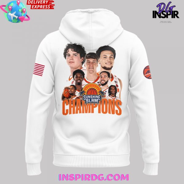 Clemson Tigers Sunshine Slam Champions 2024 White Hoodie