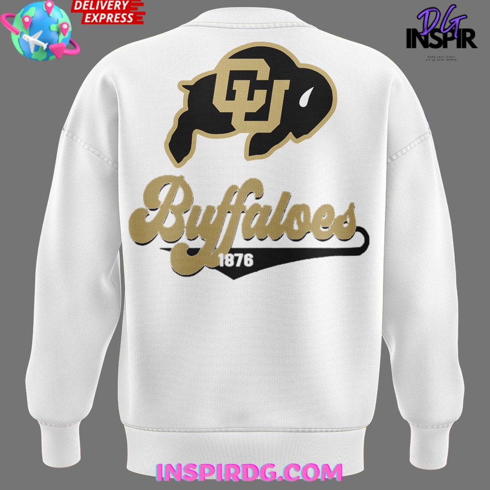 Colorado Buffaloes Vintage 2024 White Sweatshirt InspirDG