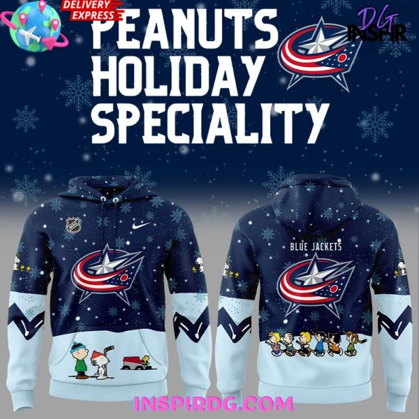 Columbus Blue Jackets Peanuts Holiday Specialty Hoodie