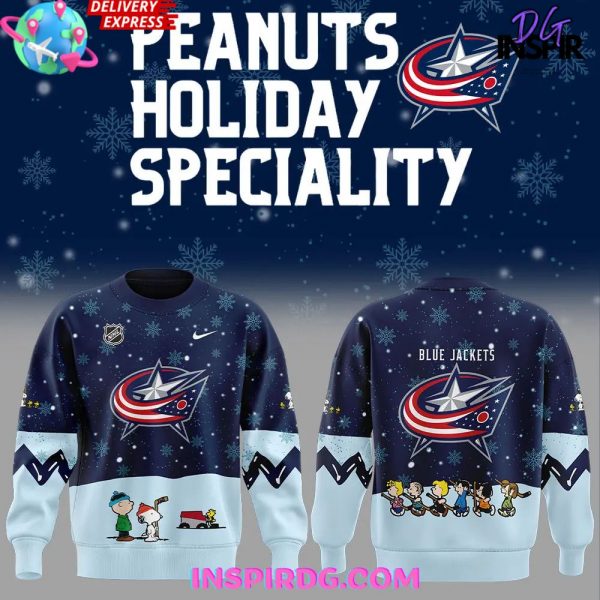 Columbus Blue Jackets Peanuts Holiday Speciality Sweatshirt