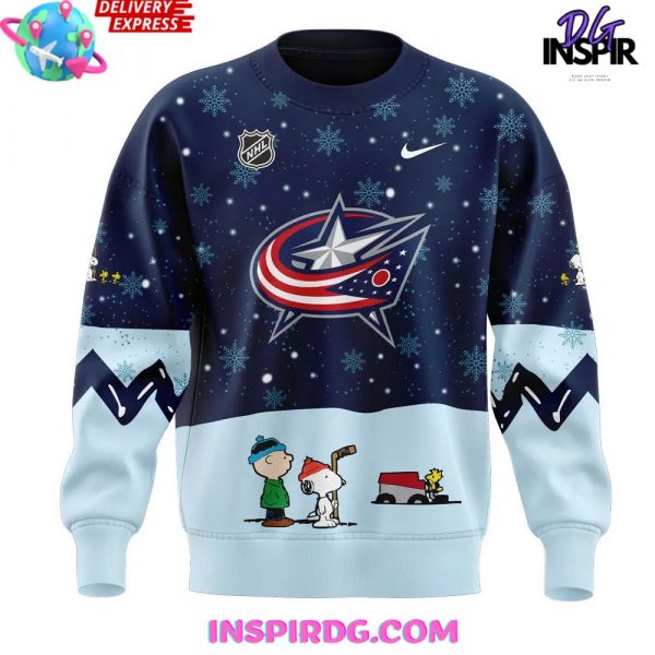 Columbus Blue Jackets Peanuts Holiday Speciality Sweatshirt