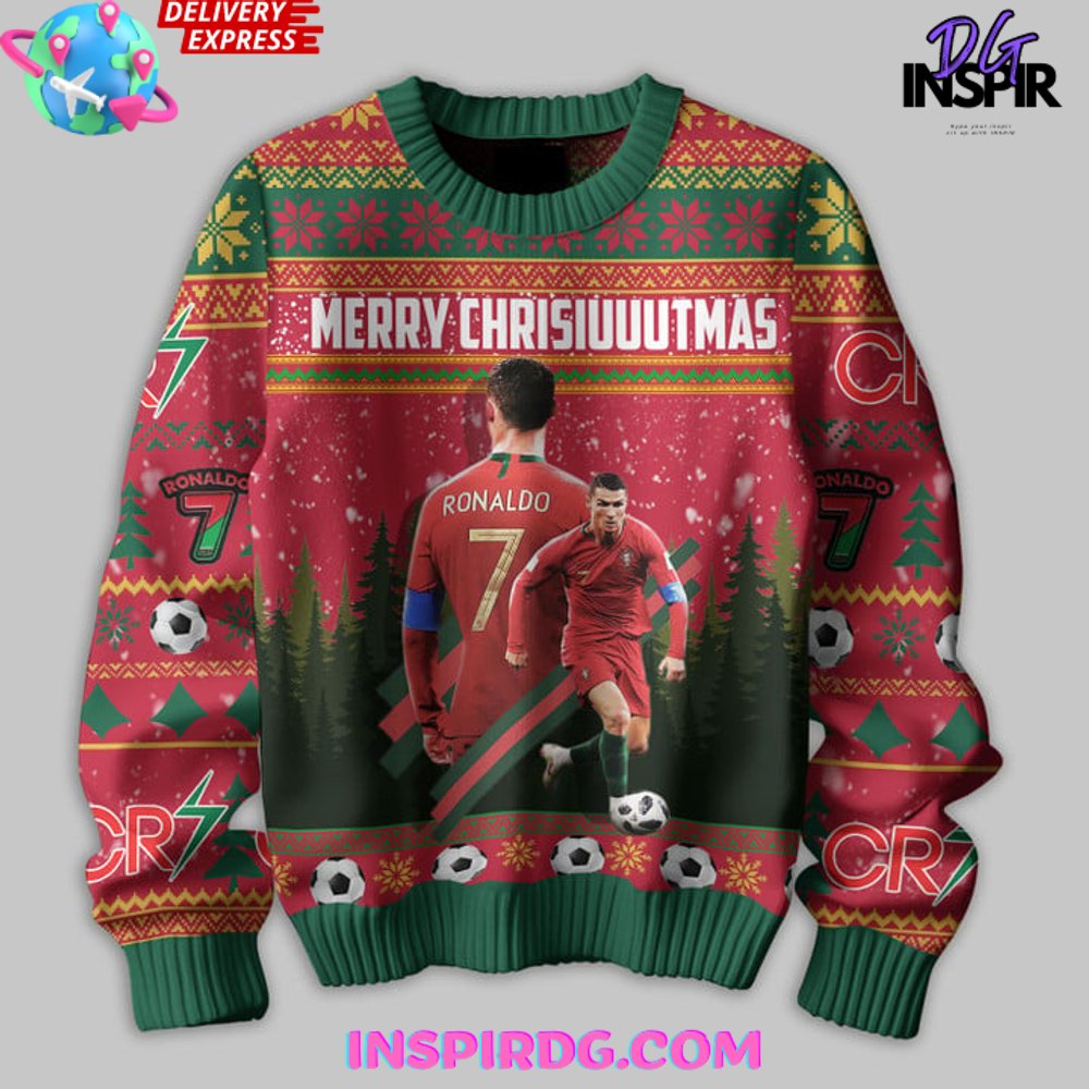 Cristiano Ronaldo Merry Christmas Special Ugly Sweater InspirDG