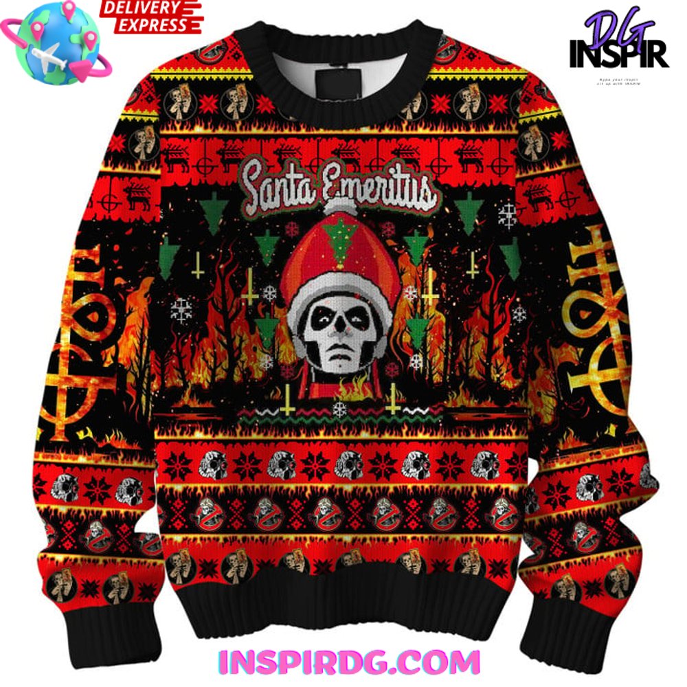 Ghost Band Merry Christmas Ugly Sweater InspirDG