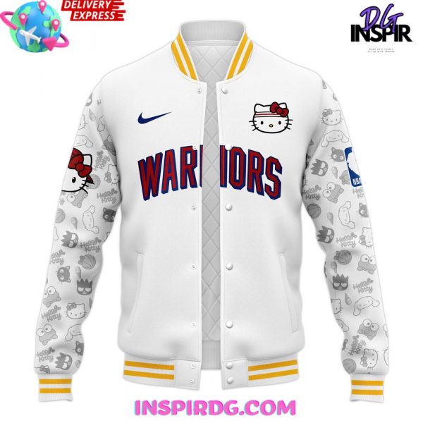 Golden State Warriors x Hello Kitty Night Limited Varsity Jacket