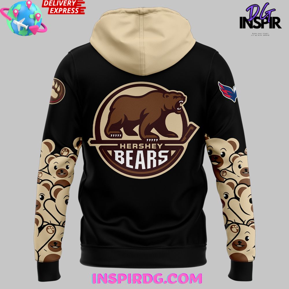 Hershey Bears Christmas Holiday Special Black Hoodie Hershey Bears Christmas Holiday Special Black Hoodie