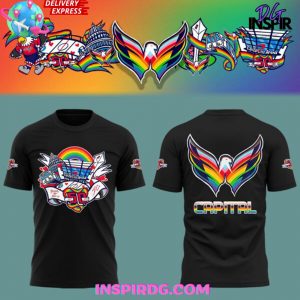 Washington Capitals Pride Night 2025 Black T-Shirt