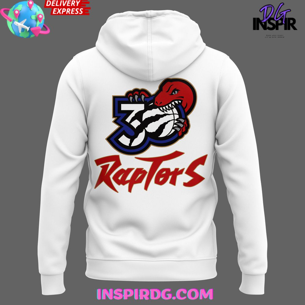 Toronto Raptors 30th Anniversary Limited White Hoodie InspirDG