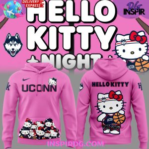 UConn Women’s Basketball x Hello Kitty Night Pink Hoodie