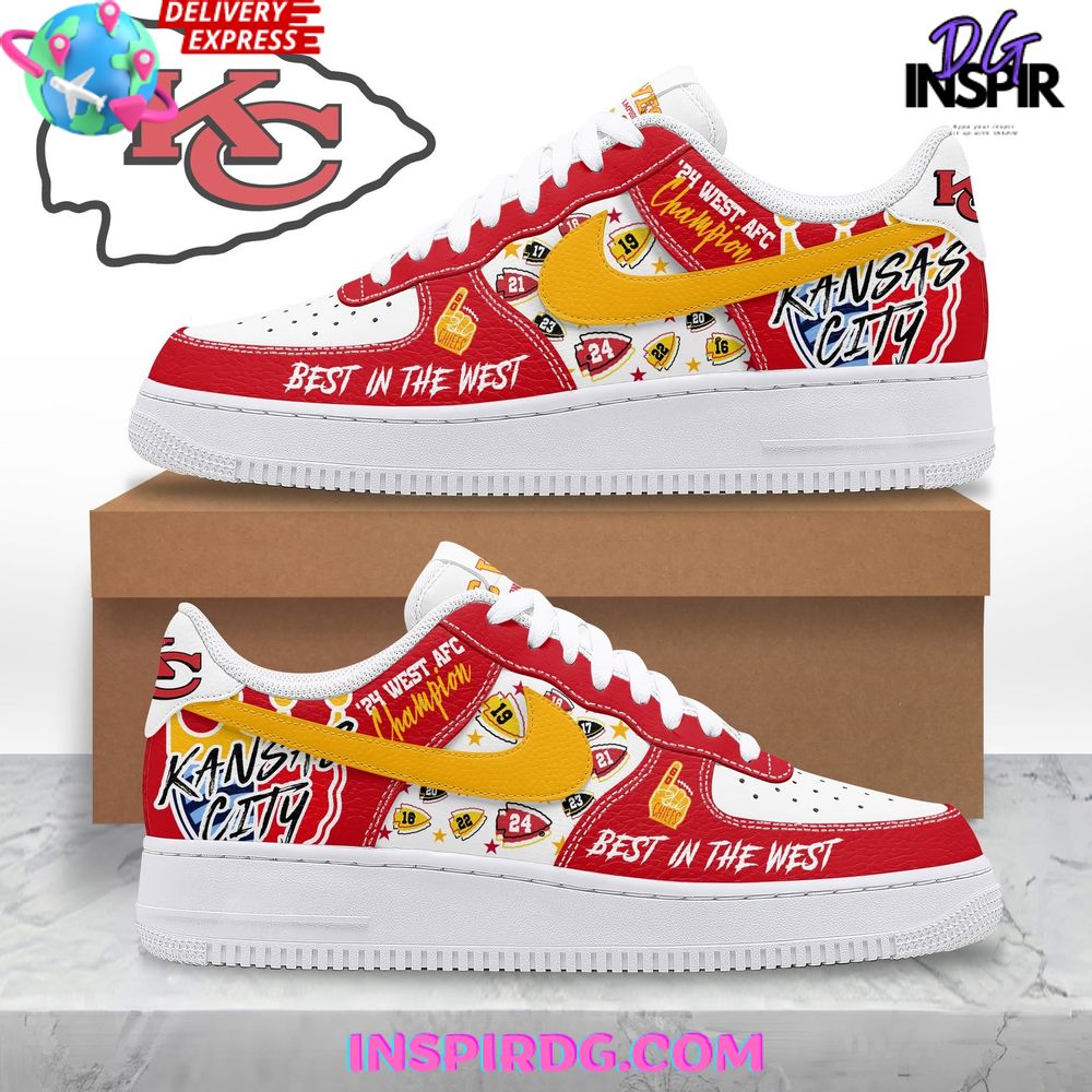 Kansas City Chiefs Best in the West Limited Edition Nike Air Force 1 InspirDG