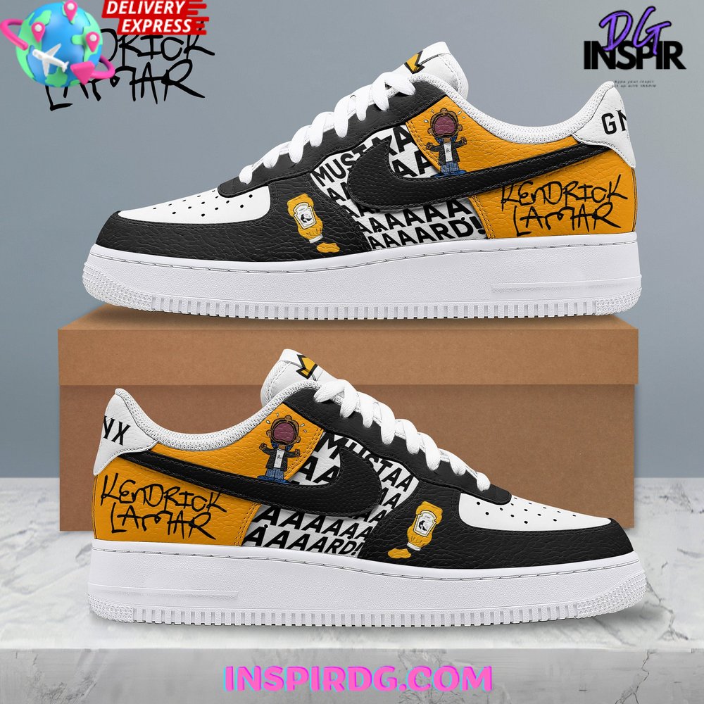 Kendrick Lamar Mustard Limited Edition Nike Air Force 1 InspirDG