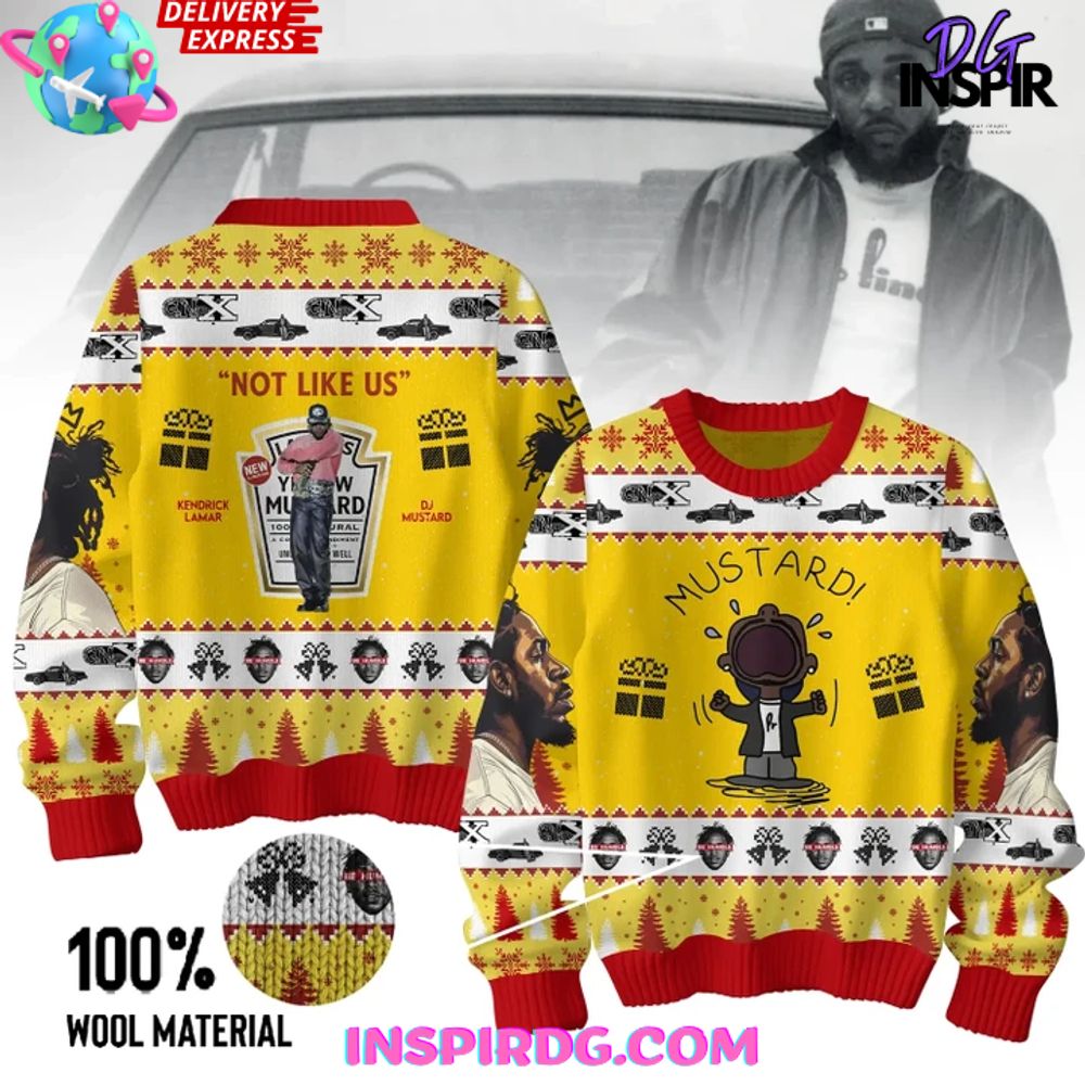 Kendrick Lamar x DJ Mustard Not Like Us Ugly Sweater InspirDG