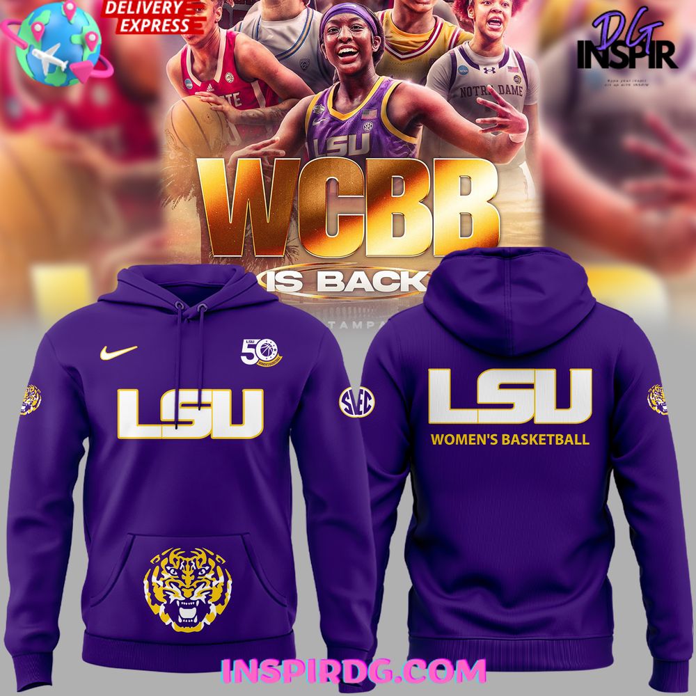 LSU Women s Basketball 50th Anniversary Purple Hoodie InspirDG